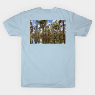 Cypress Trees and Reflections in the Bayou Swamp T-Shirt